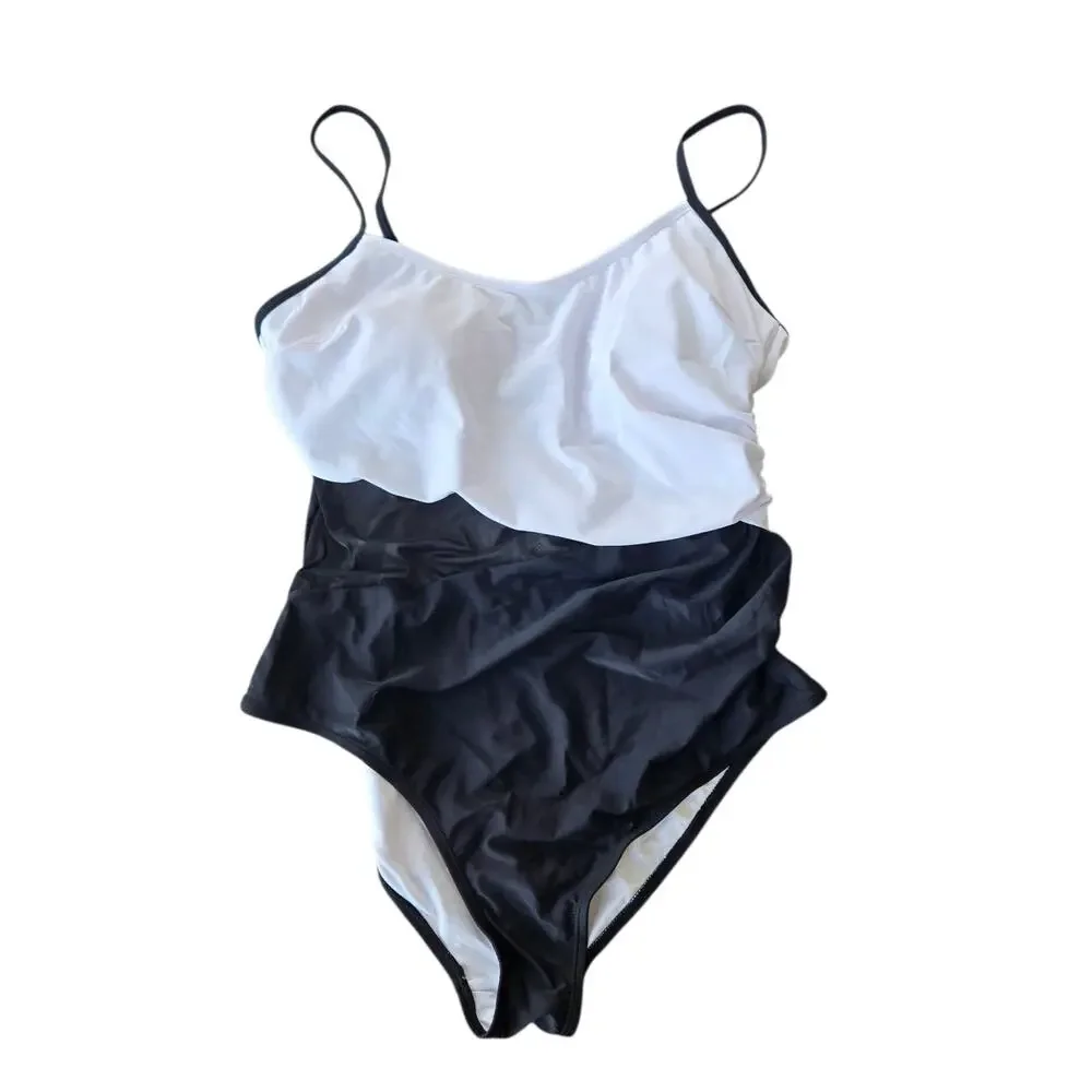 Cupshe Colorblock Mesh Cutout One Piece Swimsuit Size XL NWT